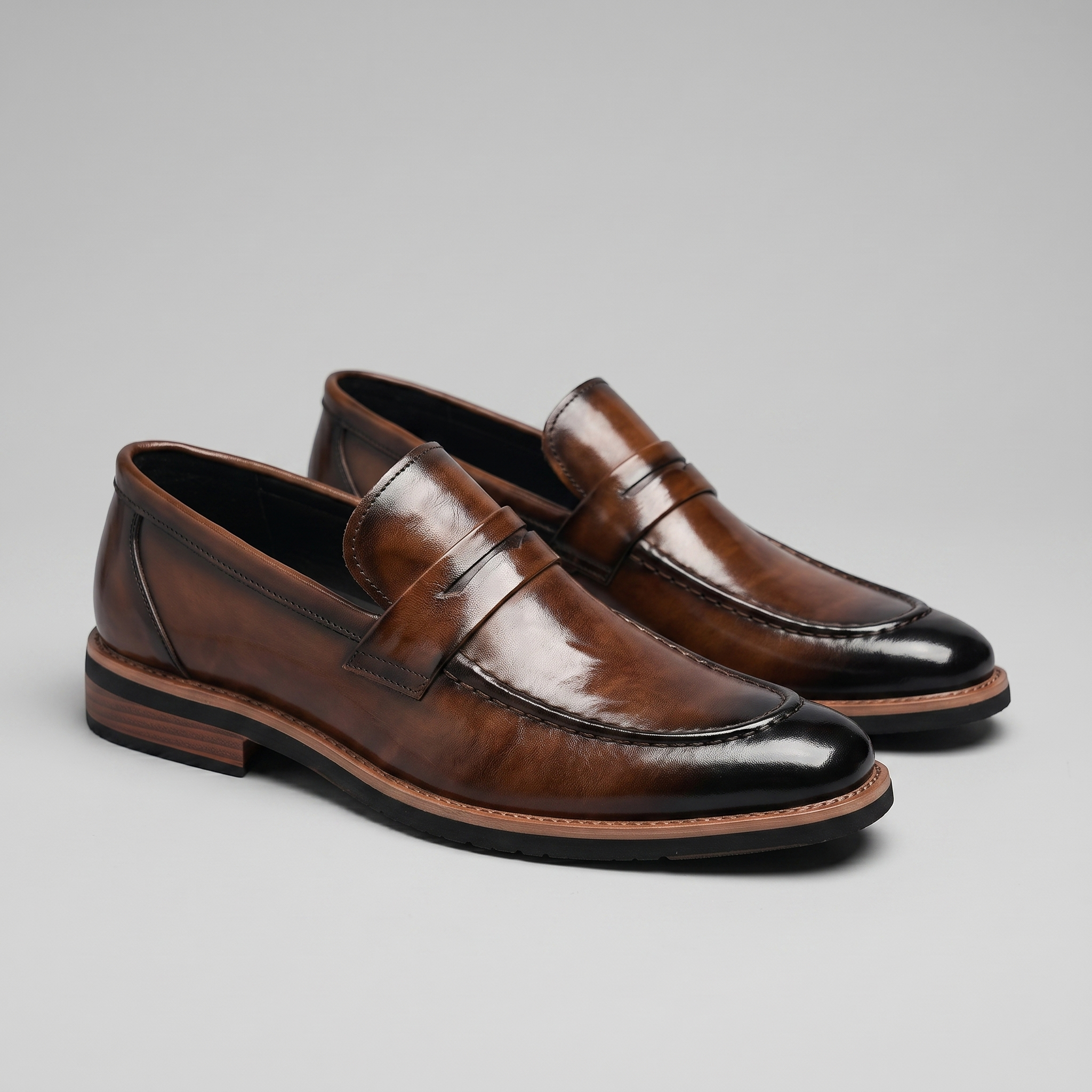Herren Klassische Leder Penny Loafer