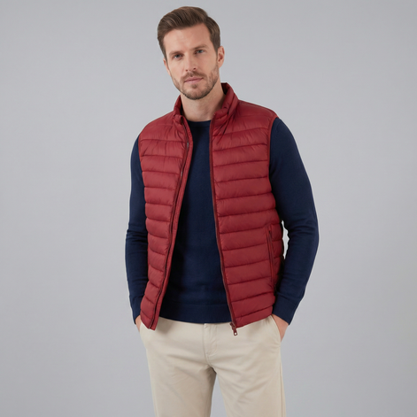 Herren Klassischer Ärmelloser Bodywarmer Weste