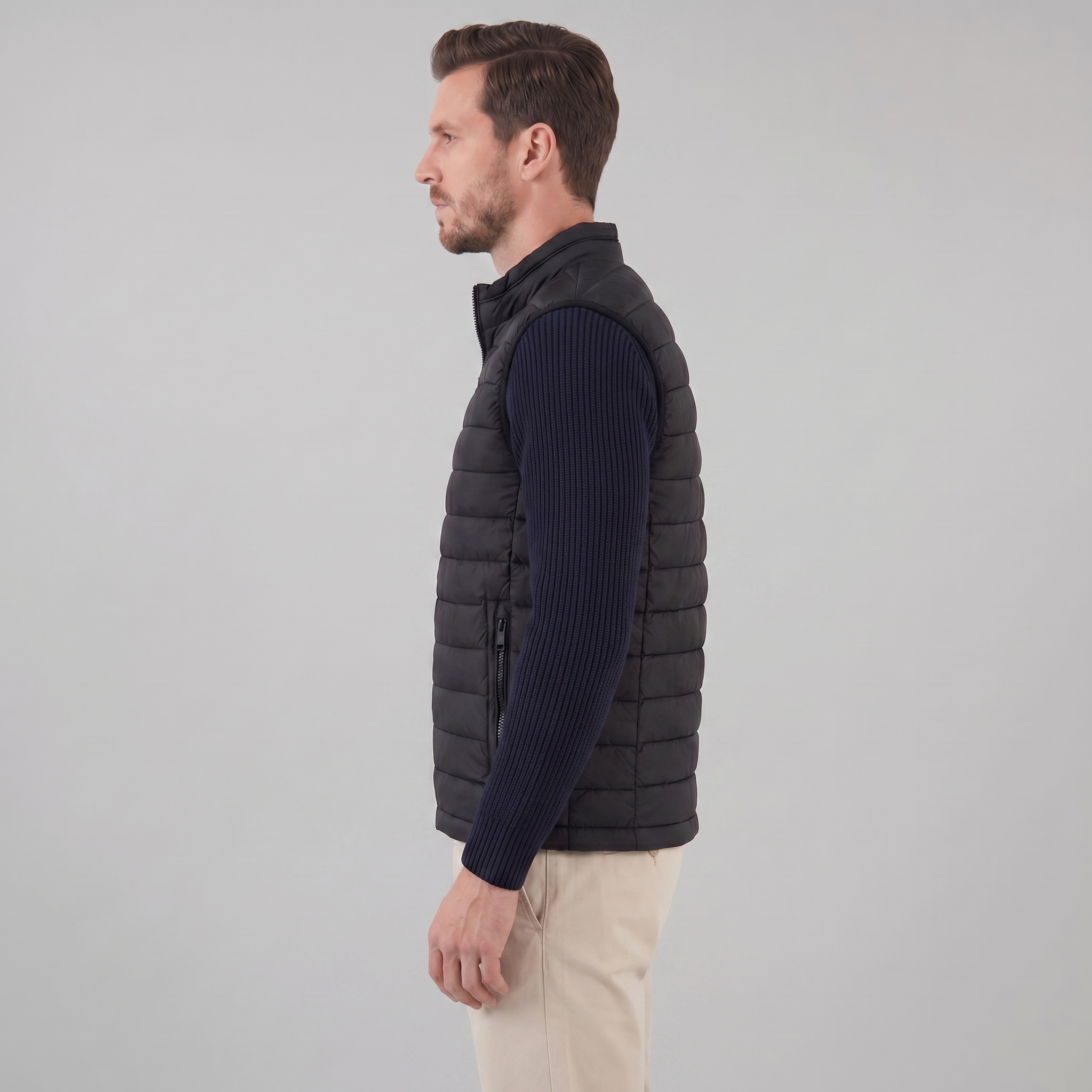 Herren Klassischer Ärmelloser Bodywarmer Weste
