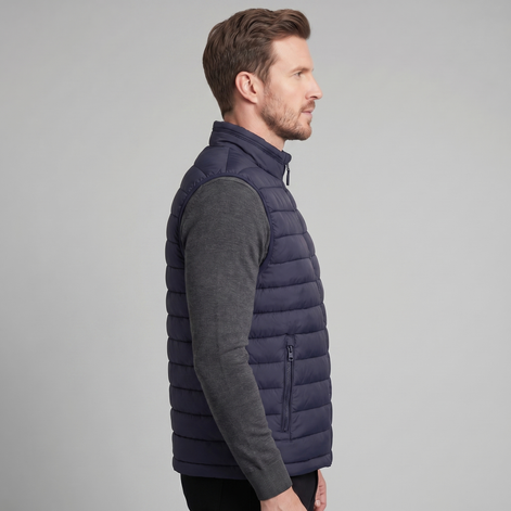 Herren Klassischer Ärmelloser Bodywarmer Weste