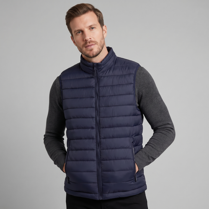 Herren Klassischer Ärmelloser Bodywarmer Weste