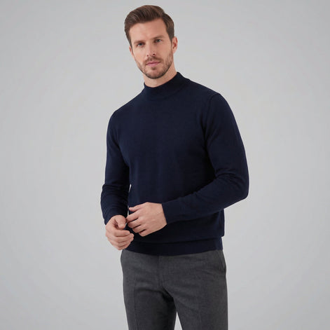 Herren Klassischer Rollkragenpullover