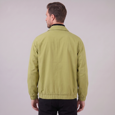 Herren Freizeitjacke Mit Kragen Und Durchgehendem Reißverschluss
