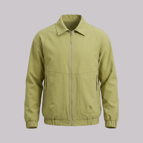 Herren Freizeitjacke Mit Kragen Und Durchgehendem Reißverschluss