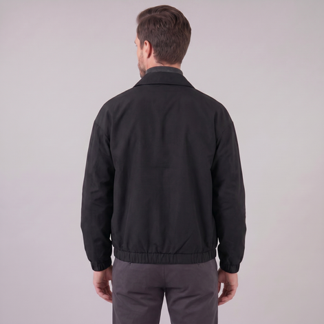 Herren Freizeitjacke Mit Kragen Und Durchgehendem Reißverschluss