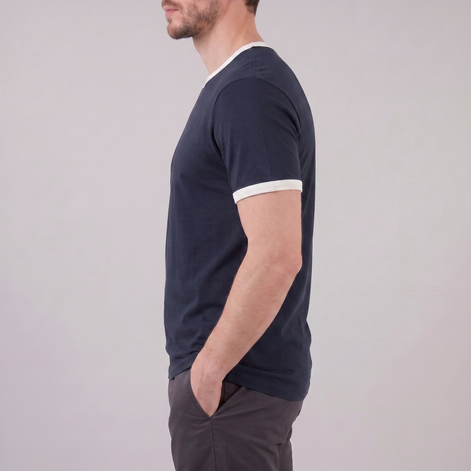 Herren Ringer T Shirt Mit Kontrastbesatz