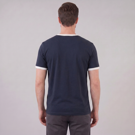 Herren Ringer T Shirt Mit Kontrastbesatz