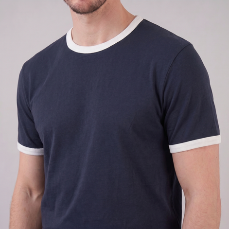 Herren Ringer T Shirt Mit Kontrastbesatz