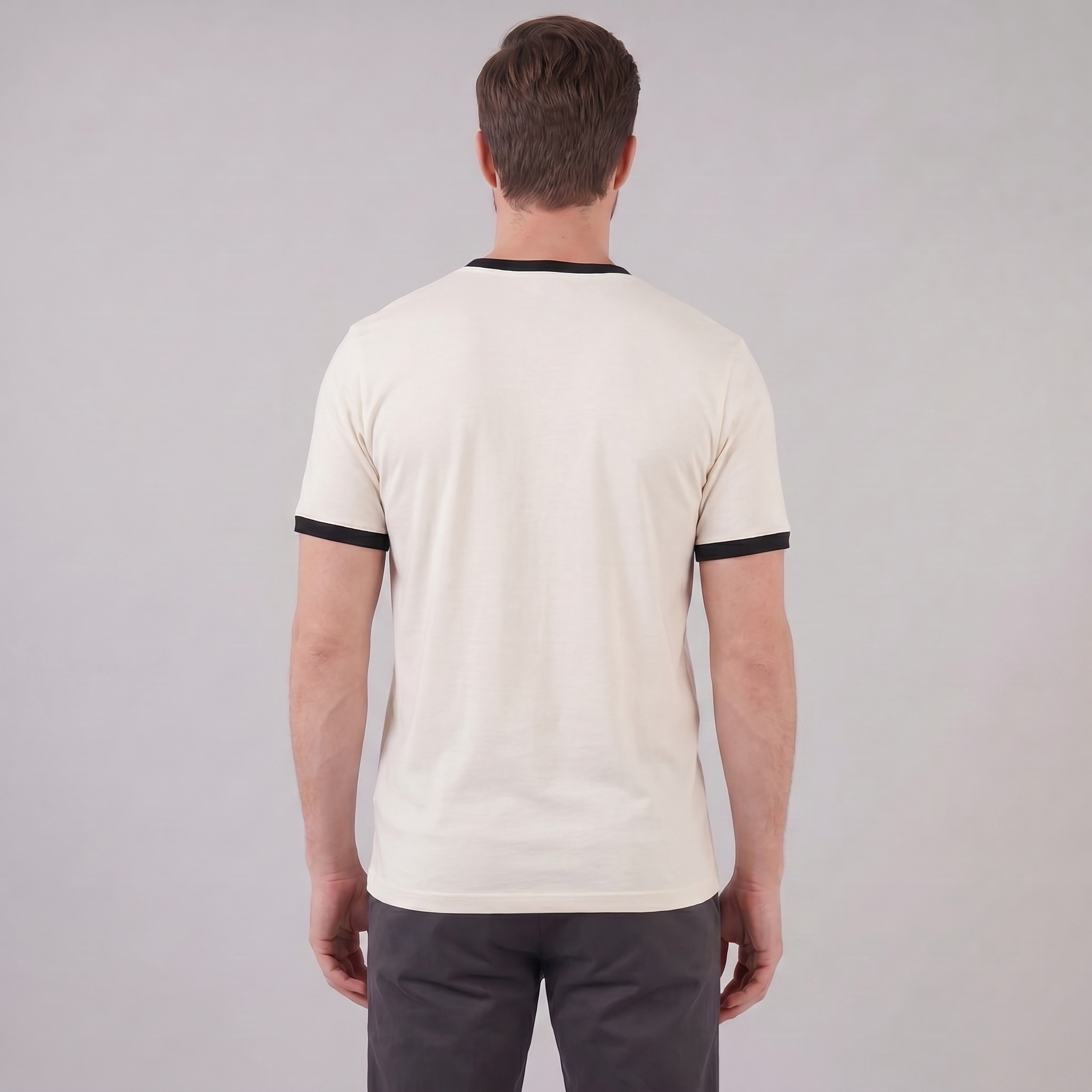 Herren Ringer T Shirt Mit Kontrastbesatz