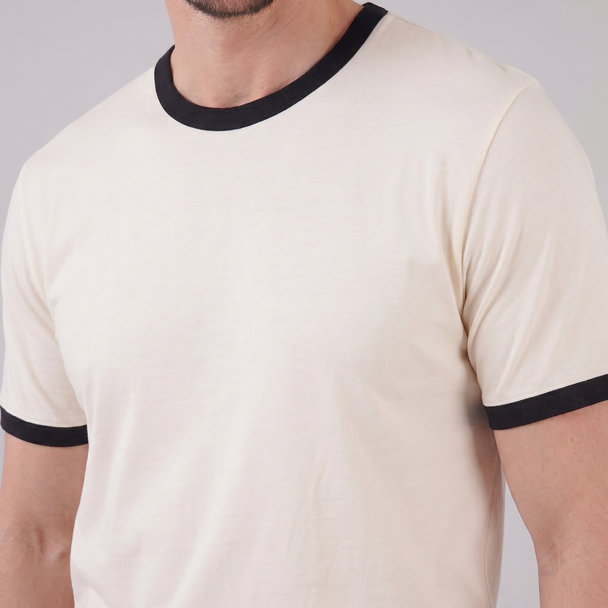 Herren Ringer T Shirt Mit Kontrastbesatz