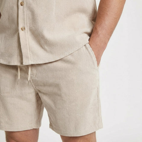 Herren Corduroy 2-teiliges Outfit-Set