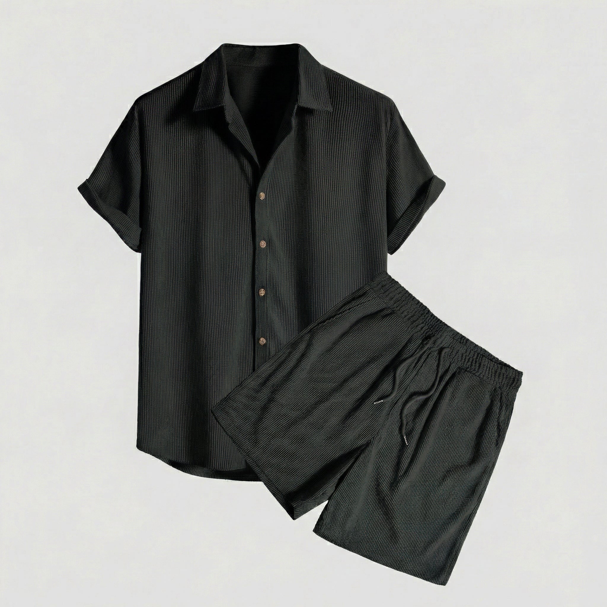 Herren Corduroy 2-teiliges Outfit-Set