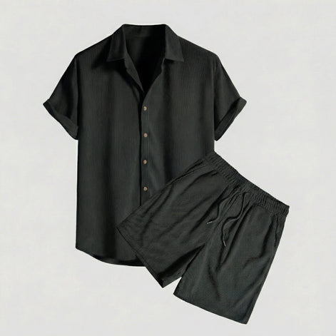 Herren Corduroy 2-teiliges Outfit-Set