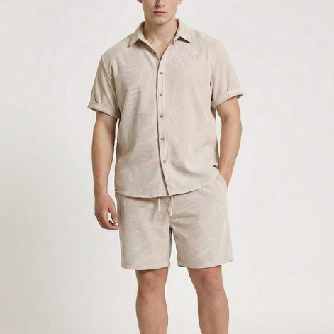 Herren Corduroy 2-teiliges Outfit-Set