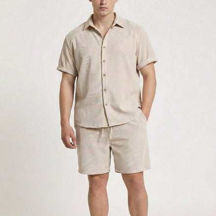 Herren Corduroy 2-teiliges Outfit-Set