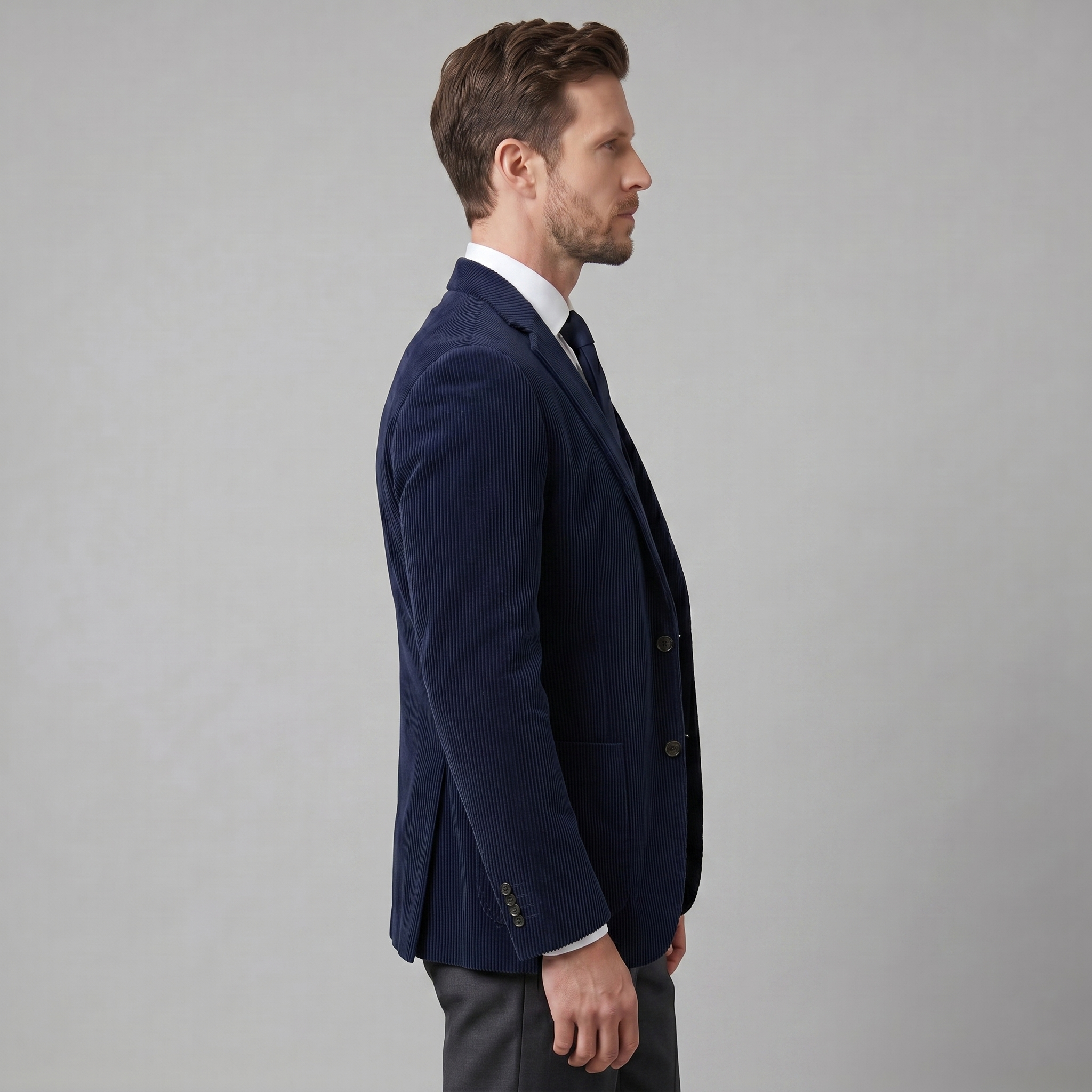 Herren Corduroy Blazer Jacke Mit Passender Weste