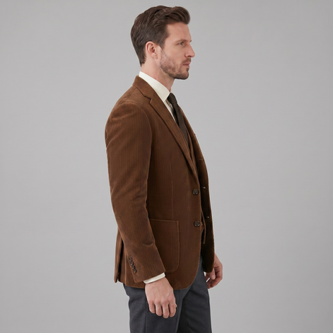 Herren Corduroy Blazer Jacke Mit Passender Weste