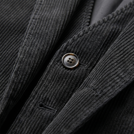 Herren Corduroy Blazer Jacke Mit Passender Weste
