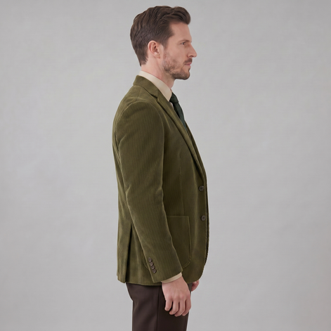 Herren Corduroy Blazer Jacke Mit Passender Weste
