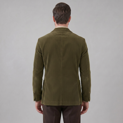 Herren Corduroy Blazer Jacke Mit Passender Weste