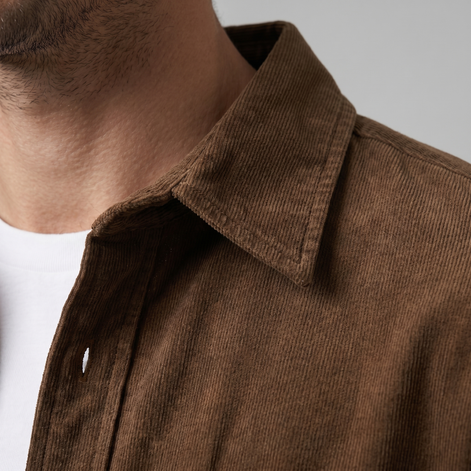Herren Corduroy Langarm Freizeit Hemd