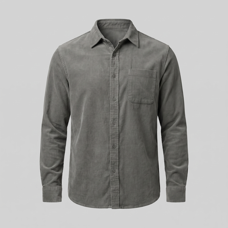 Herren Corduroy Langarm Freizeit Hemd