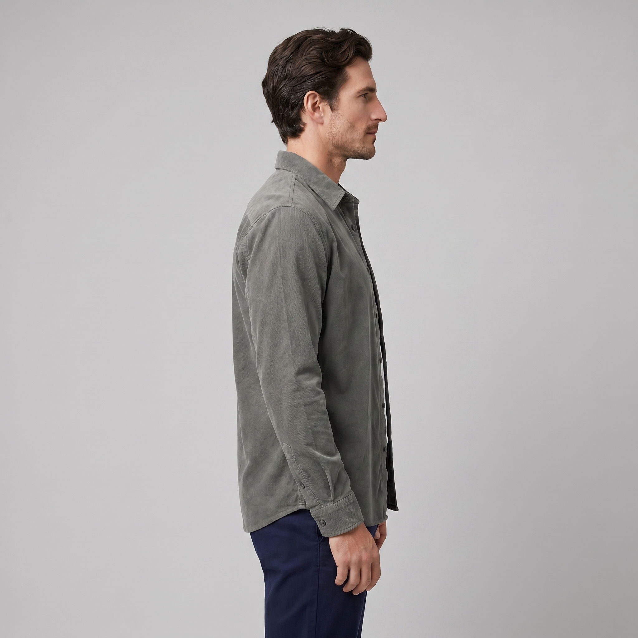 Herren Corduroy Langarm Freizeit Hemd