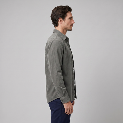 Herren Corduroy Langarm Freizeit Hemd