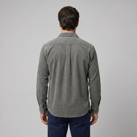 Herren Corduroy Langarm Freizeit Hemd