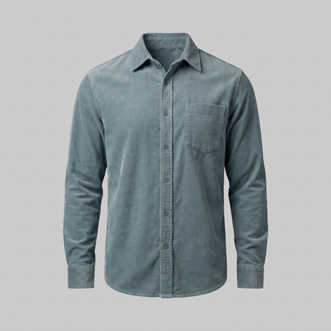 Herren Corduroy Langarm Freizeit Hemd