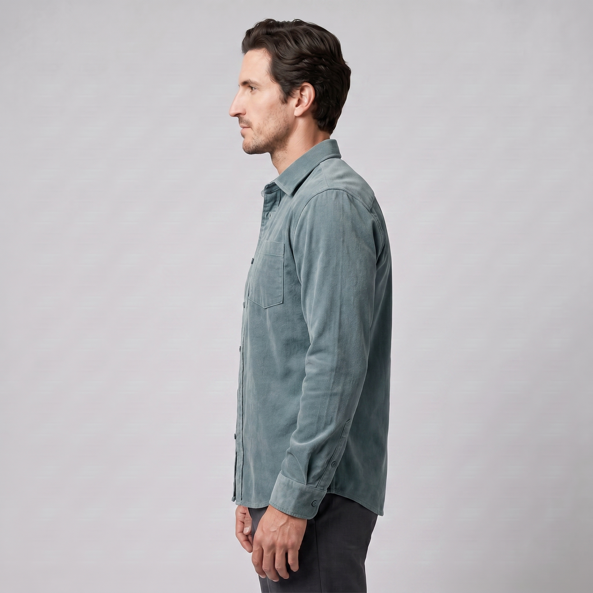 Herren Corduroy Langarm Freizeit Hemd