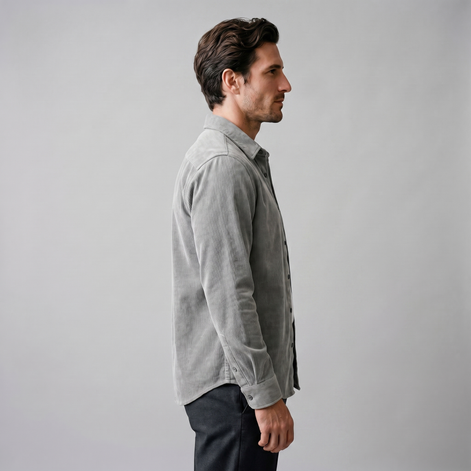 Herren Corduroy Langarm Freizeit Hemd