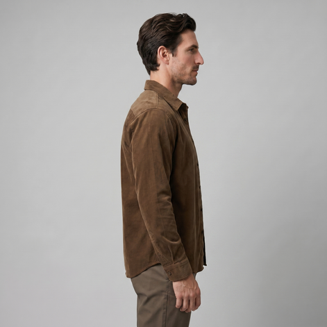 Herren Corduroy Langarm Freizeit Hemd