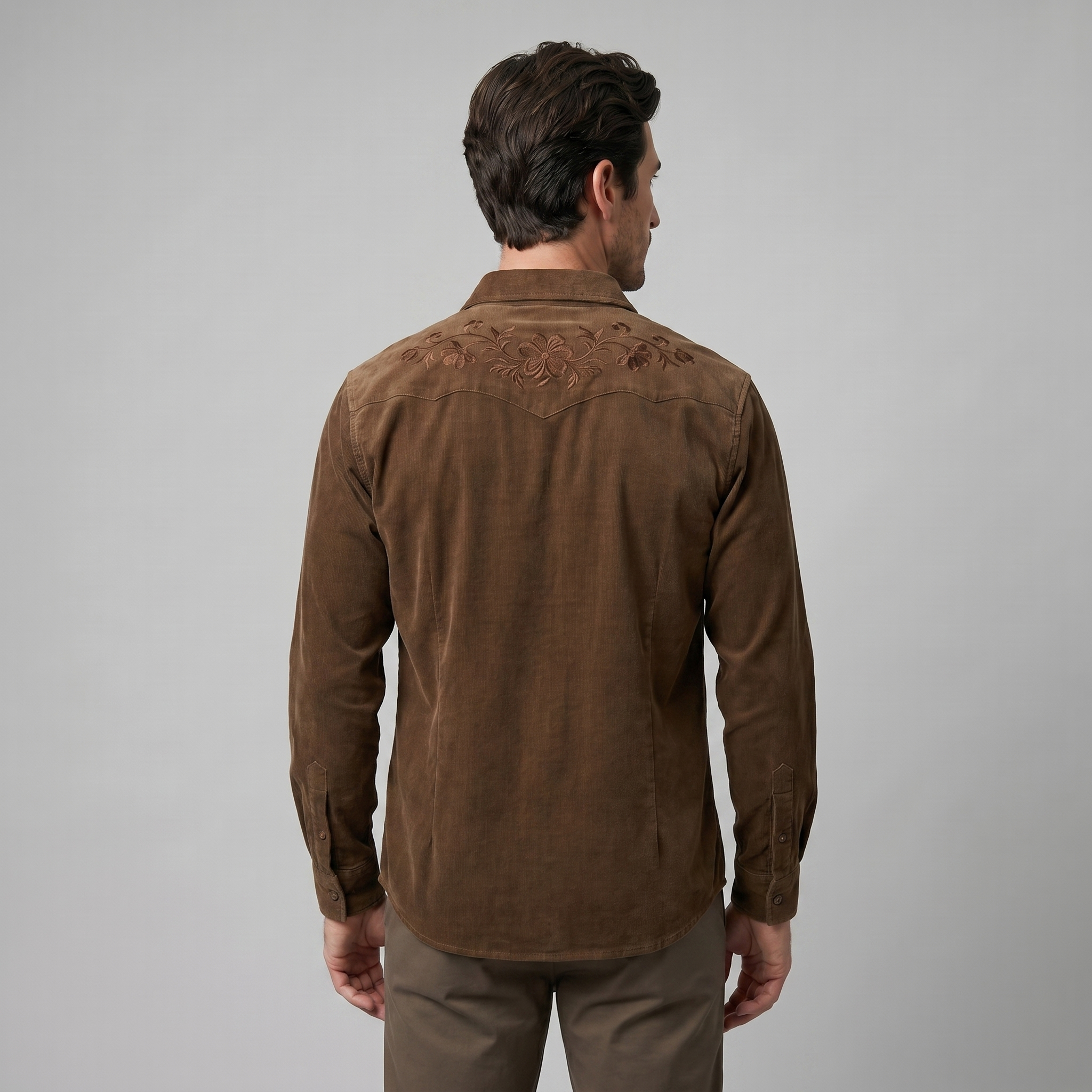 Herren Corduroy Langarm Freizeit Hemd
