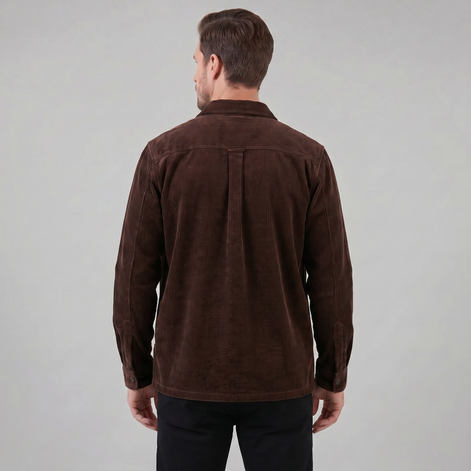 Herren Kordstoff Overshirt