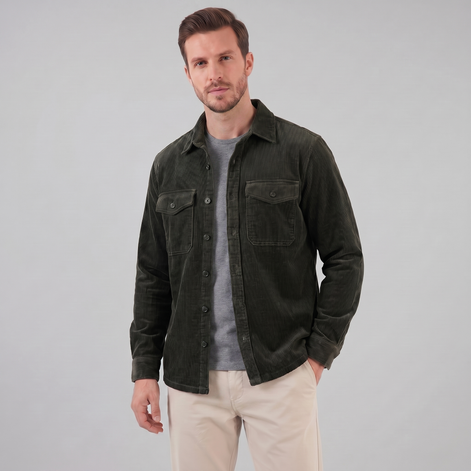 Herren Kordstoff Overshirt