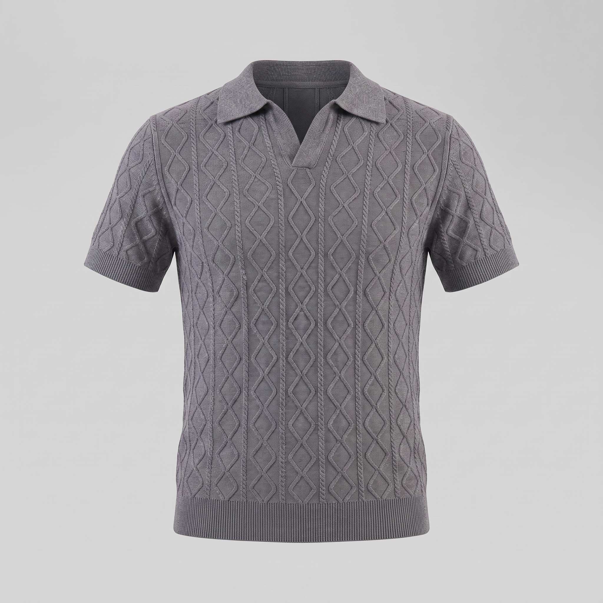 Herren Diamant Zopfmuster Polo
