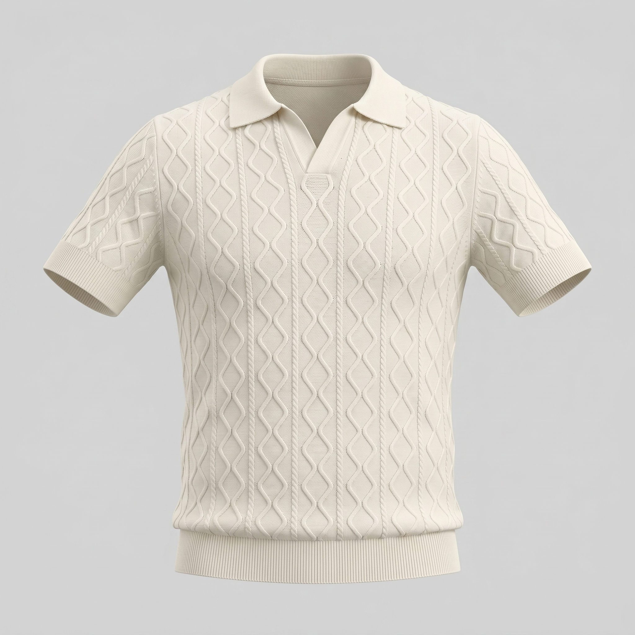 Herren Diamant Zopfmuster Polo