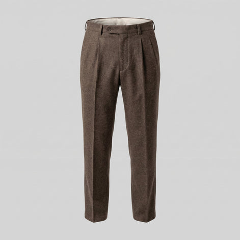 Herren Elegante Faltenhose Mit Seitlicher Verstellung