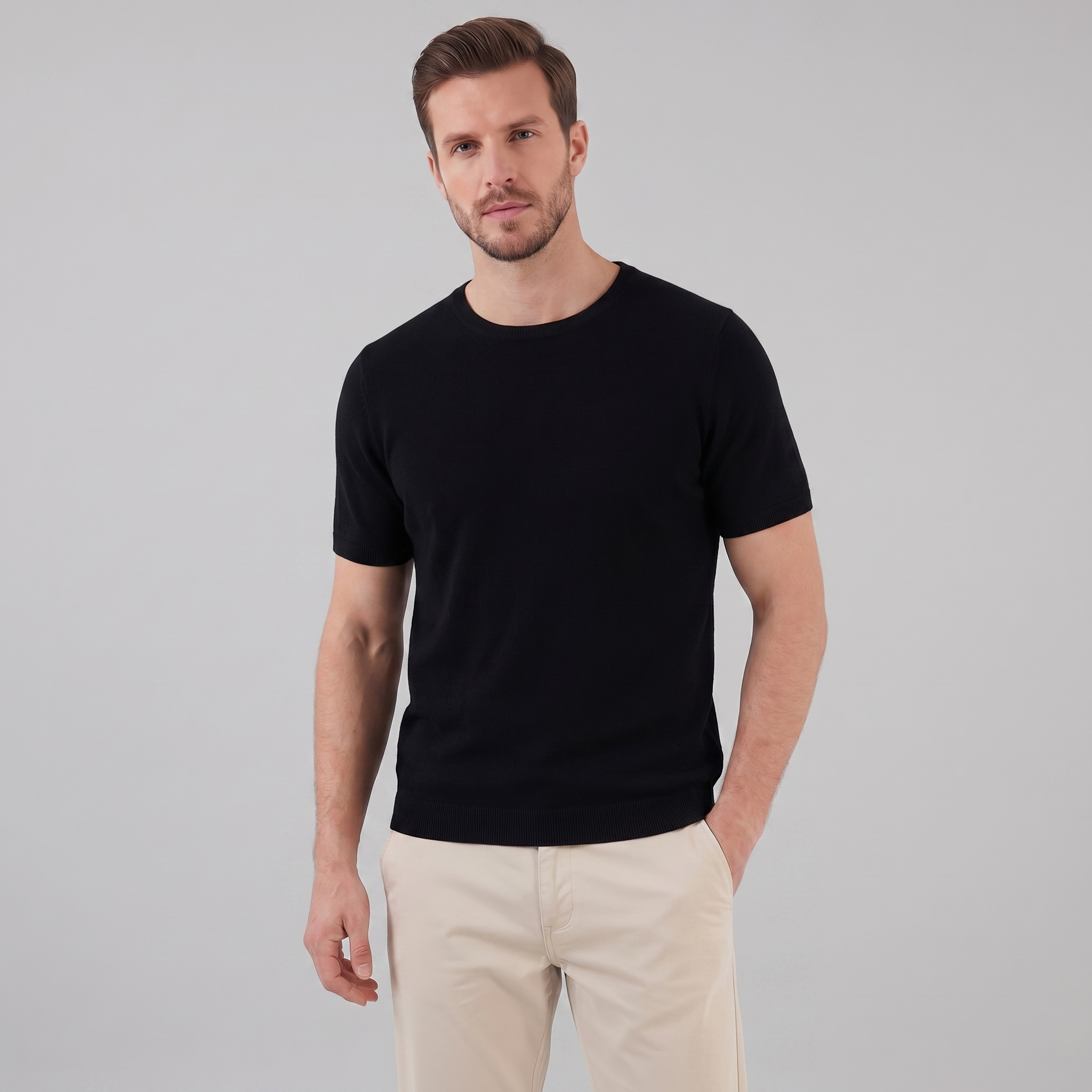 Herren Elegantes Kurzarm T-Shirt