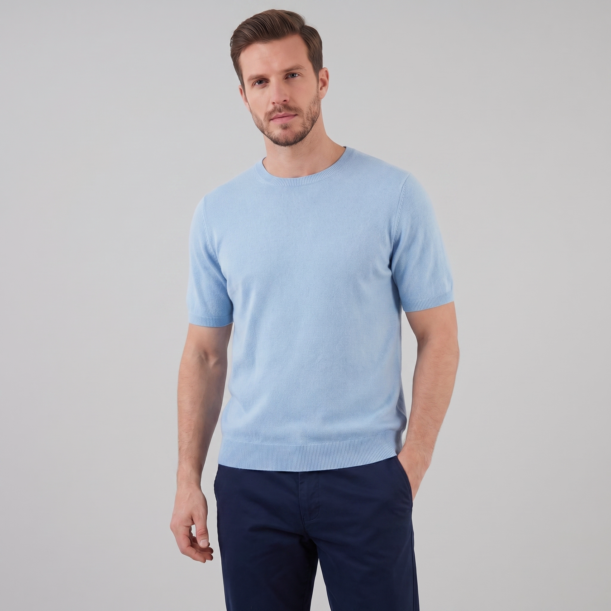Herren Elegantes Kurzarm T-Shirt