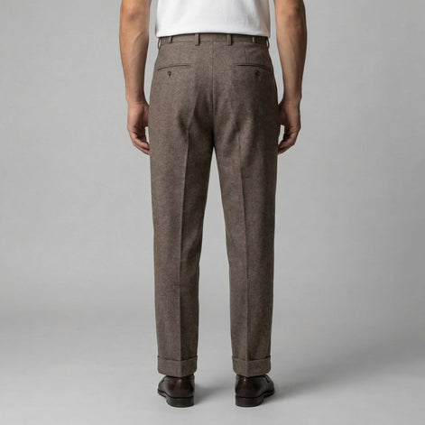 Herren Elegante Gerade Passform Hose mit Seitenversteller