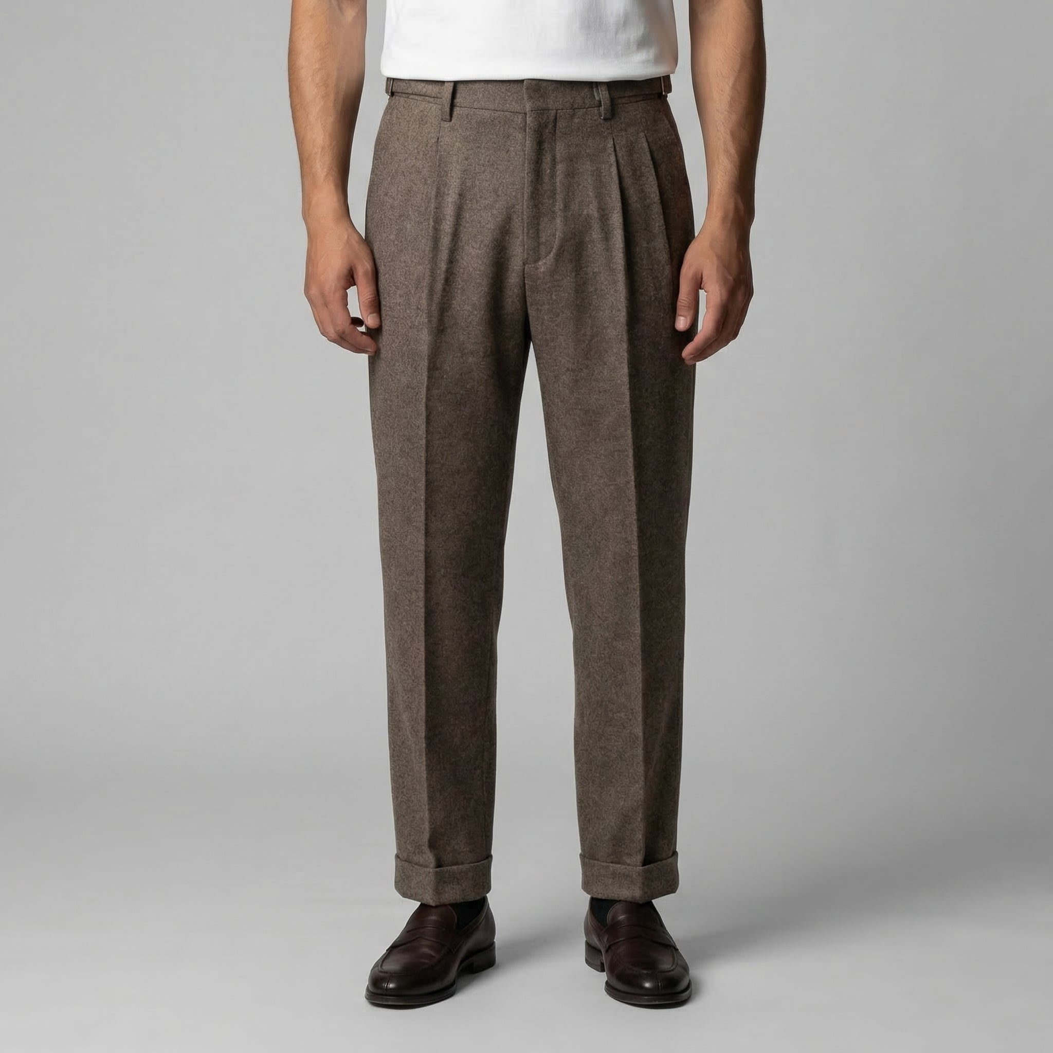 Herren Elegante Gerade Passform Hose mit Seitenversteller