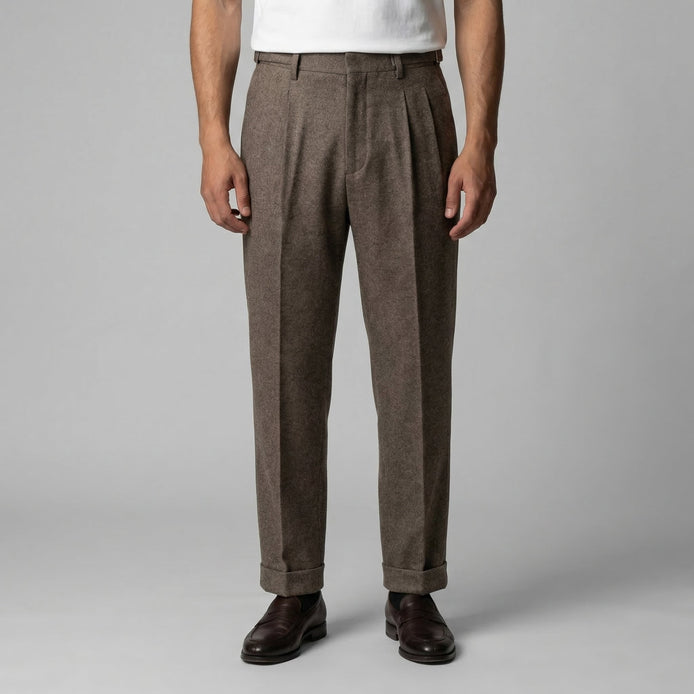 Herren Elegante Gerade Passform Hose mit Seitenversteller
