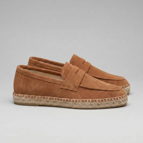 Herren Espadrille Penny Loafers