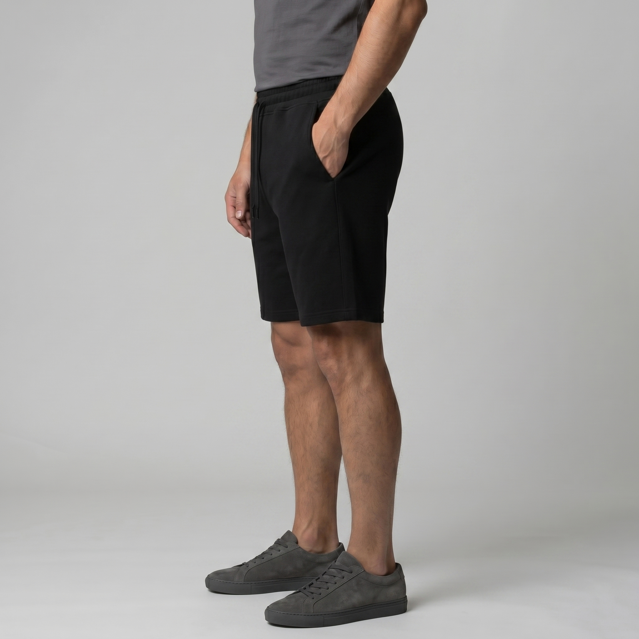 Herren Fleece Shorts Mit Kordelzug
