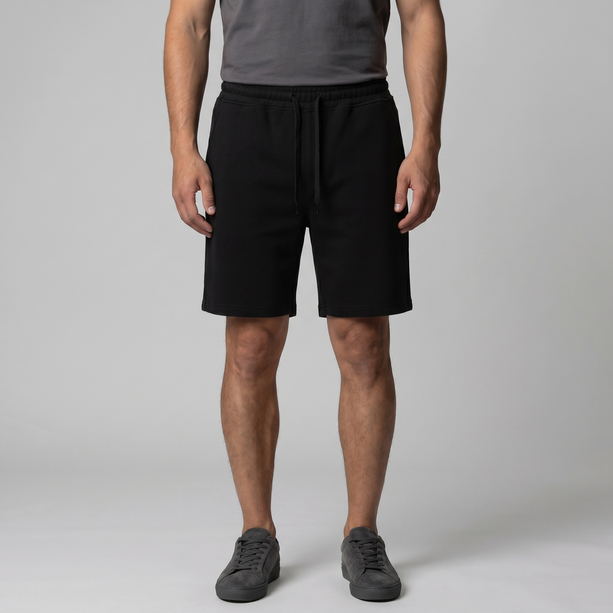 Herren Fleece Shorts Mit Kordelzug