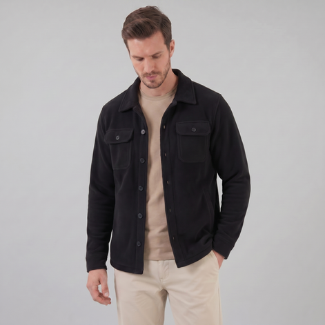 Herren Fleece Overshirt Jacke
