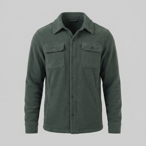 Herren Fleece Overshirt Jacke