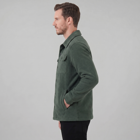 Herren Fleece Overshirt Jacke